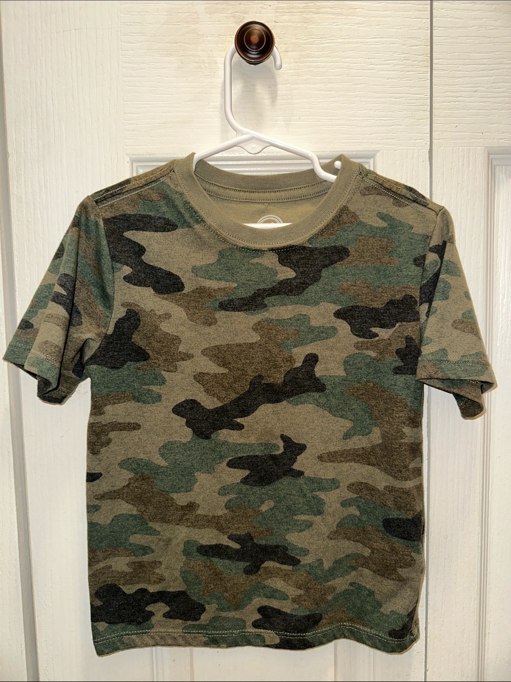wonder nation Green, Black & Brown Camo Short Sleeve Tee